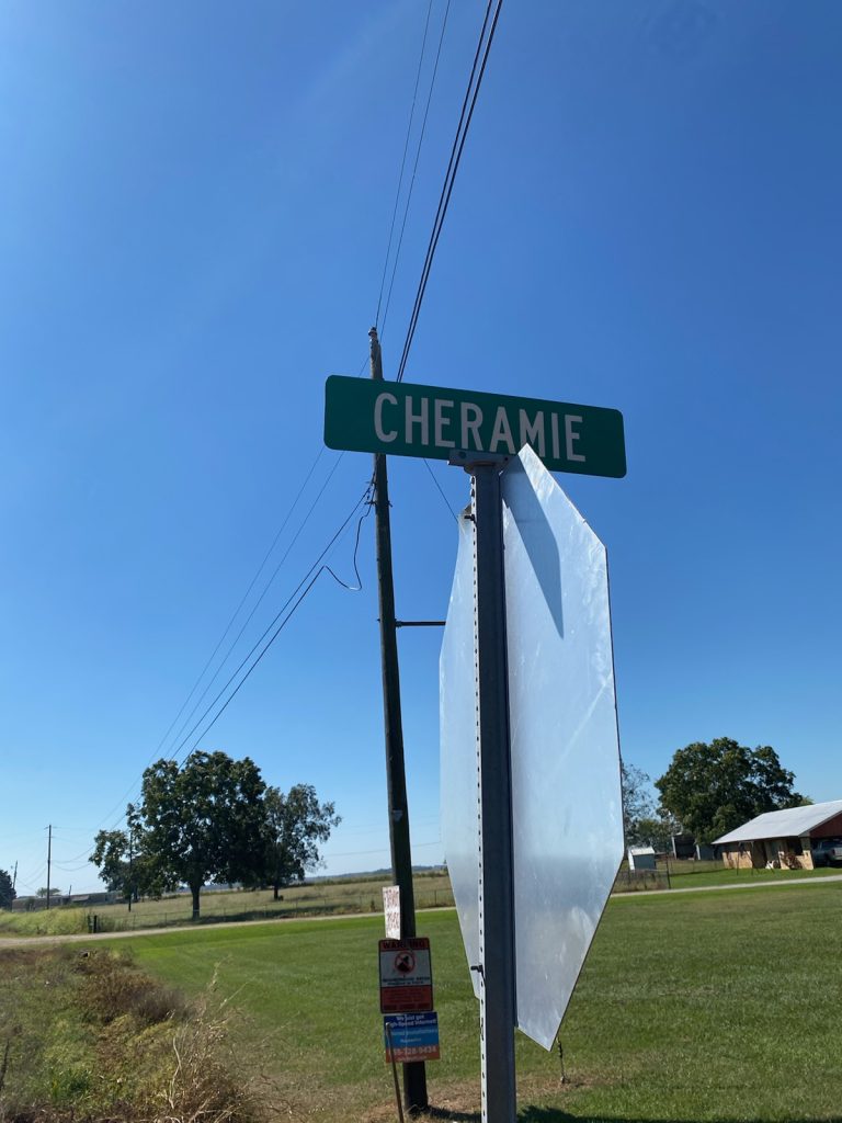 Cheramie Road Street Sign - Port Barre LA